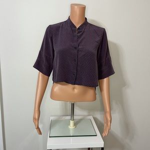 ApieceApart silk 1/2 sleeve hi/lo blouse sz0